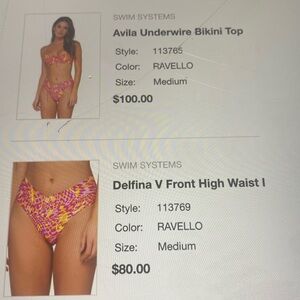 Brand new swim systems bikini size M